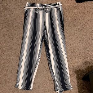 Rue21 high waist blue & white striped pants, sz 1x & 2x